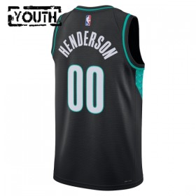 Dres Portland Trail Blazers Scoot Henderson Nike 2025-26 City Edition Crno Swingman - Dječji